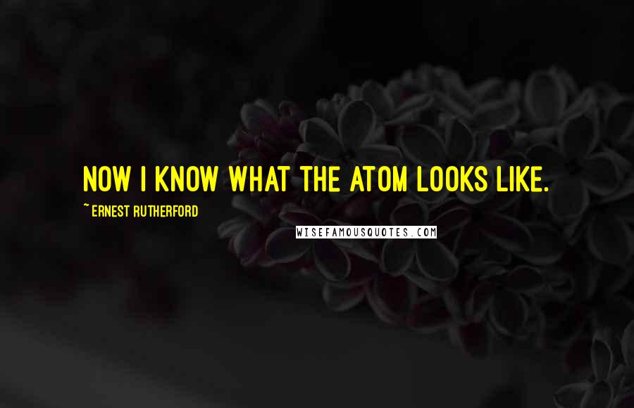 Ernest Rutherford Quotes: Now I know what the atom looks like.