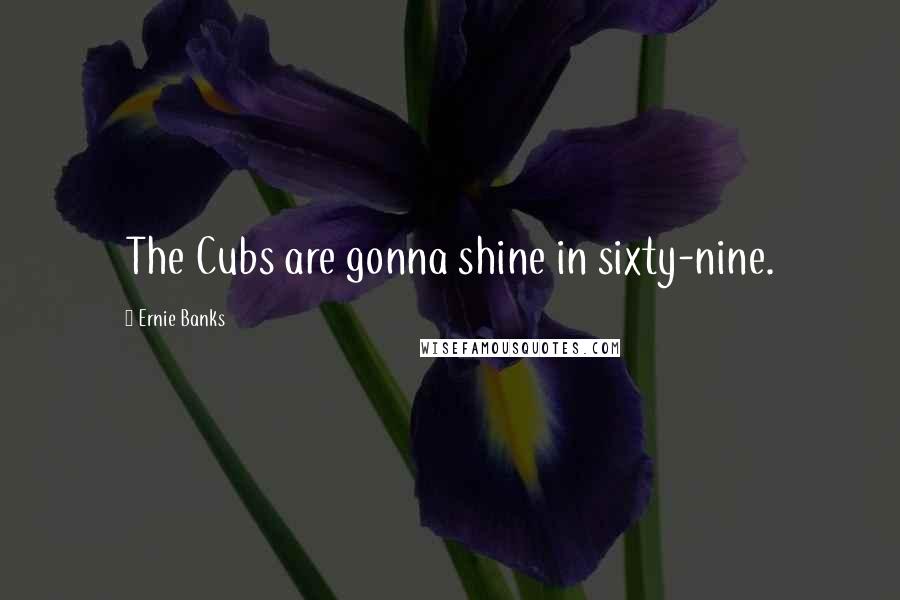 Ernie Banks Quotes: The Cubs are gonna shine in sixty-nine.