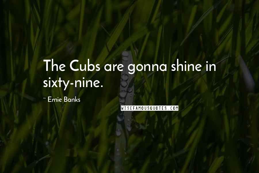 Ernie Banks Quotes: The Cubs are gonna shine in sixty-nine.