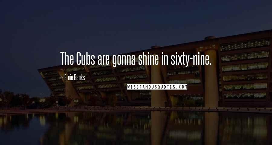 Ernie Banks Quotes: The Cubs are gonna shine in sixty-nine.