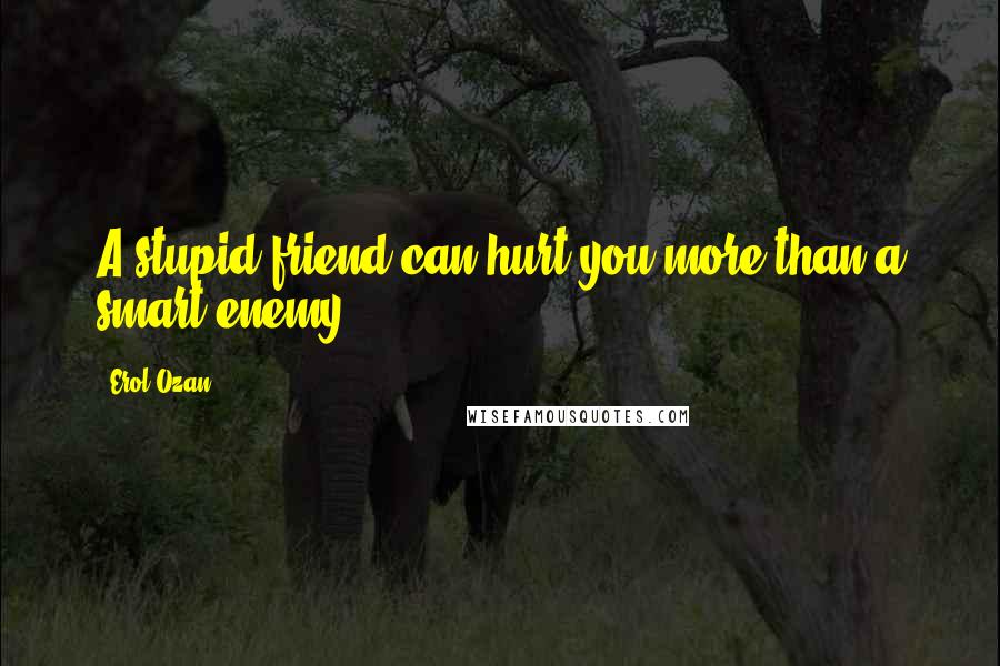 Erol Ozan Quotes: A stupid friend can hurt you more than a smart enemy.