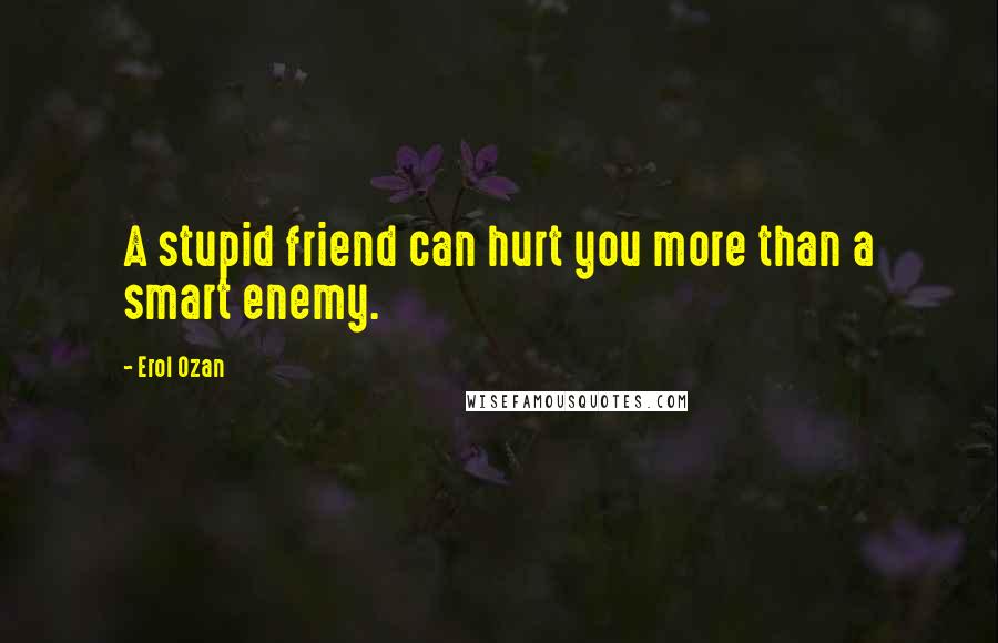 Erol Ozan Quotes: A stupid friend can hurt you more than a smart enemy.