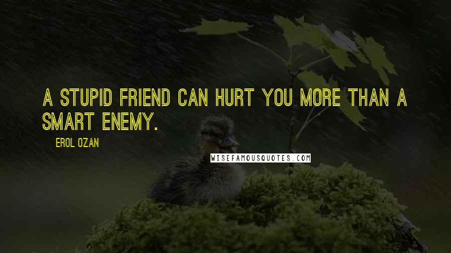 Erol Ozan Quotes: A stupid friend can hurt you more than a smart enemy.