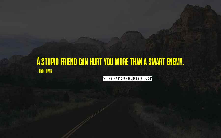 Erol Ozan Quotes: A stupid friend can hurt you more than a smart enemy.
