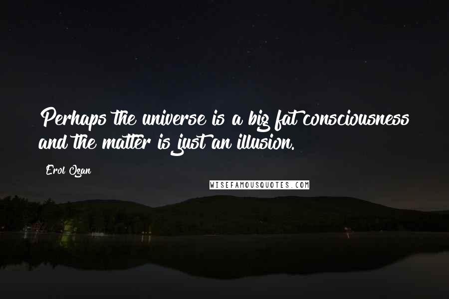 Erol Ozan Quotes: Perhaps the universe is a big fat consciousness and the matter is just an illusion.