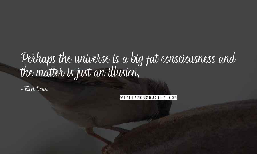 Erol Ozan Quotes: Perhaps the universe is a big fat consciousness and the matter is just an illusion.