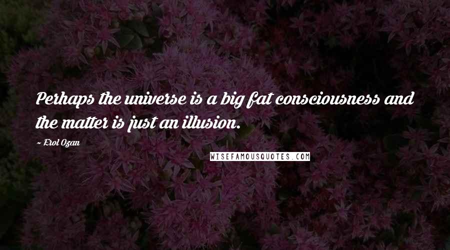 Erol Ozan Quotes: Perhaps the universe is a big fat consciousness and the matter is just an illusion.