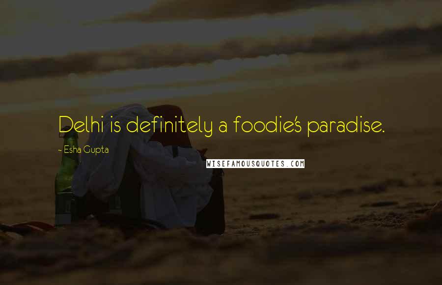 Esha Gupta Quotes: Delhi is definitely a foodie's paradise.
