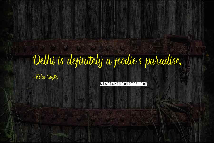 Esha Gupta Quotes: Delhi is definitely a foodie's paradise.