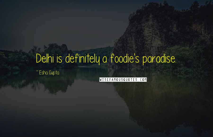 Esha Gupta Quotes: Delhi is definitely a foodie's paradise.