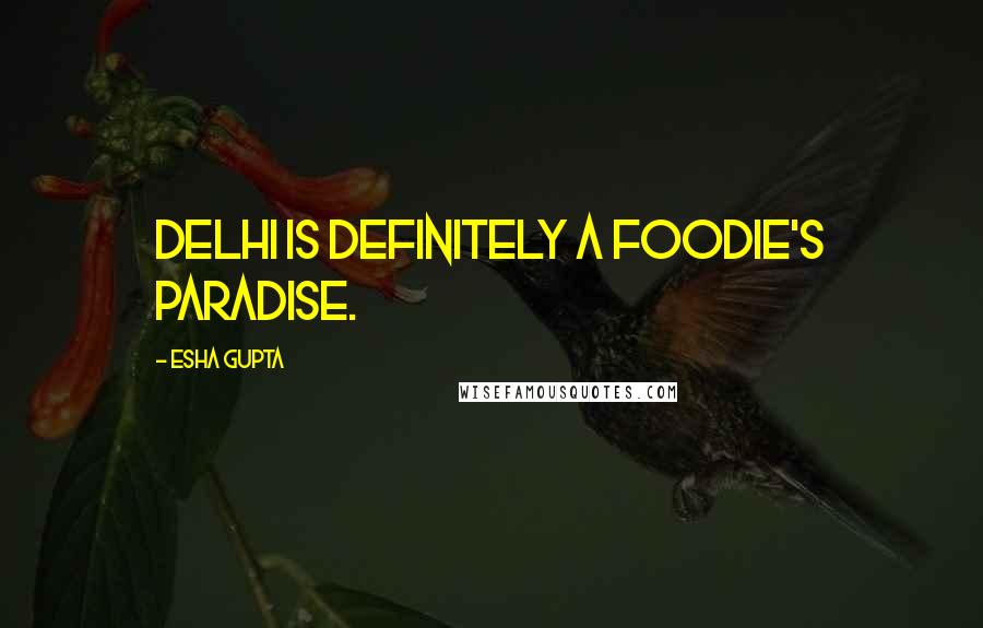 Esha Gupta Quotes: Delhi is definitely a foodie's paradise.