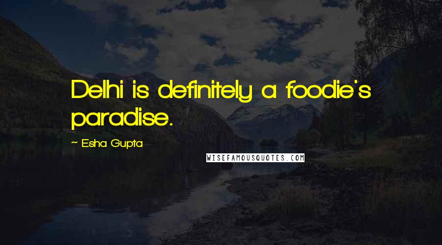 Esha Gupta Quotes: Delhi is definitely a foodie's paradise.