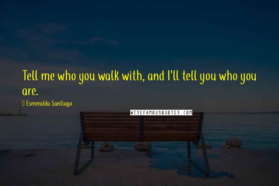 Esmeralda Santiago Quotes: Tell me who you walk with, and I'll tell you who you are.