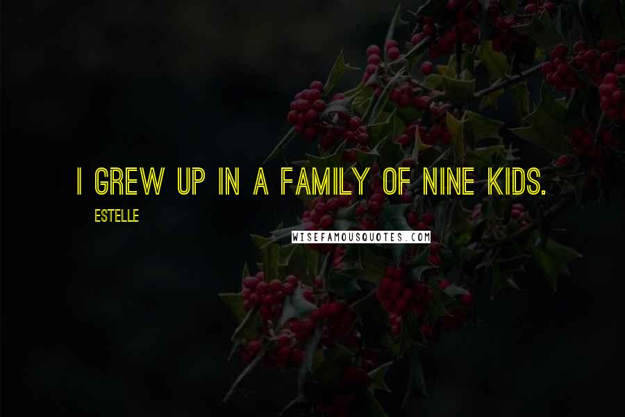 Estelle Quotes: I grew up in a family of nine kids.