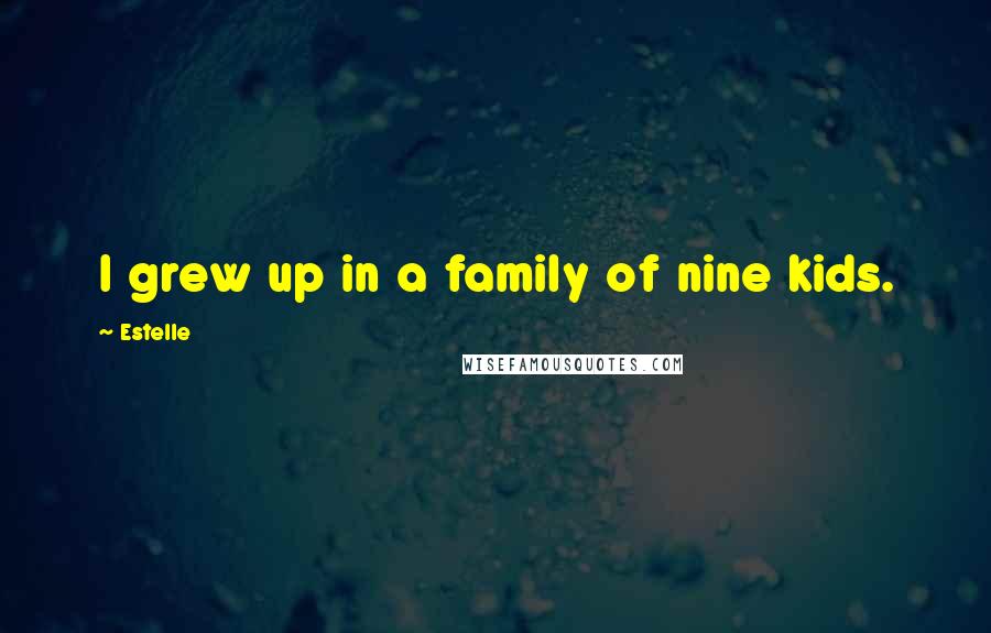 Estelle Quotes: I grew up in a family of nine kids.