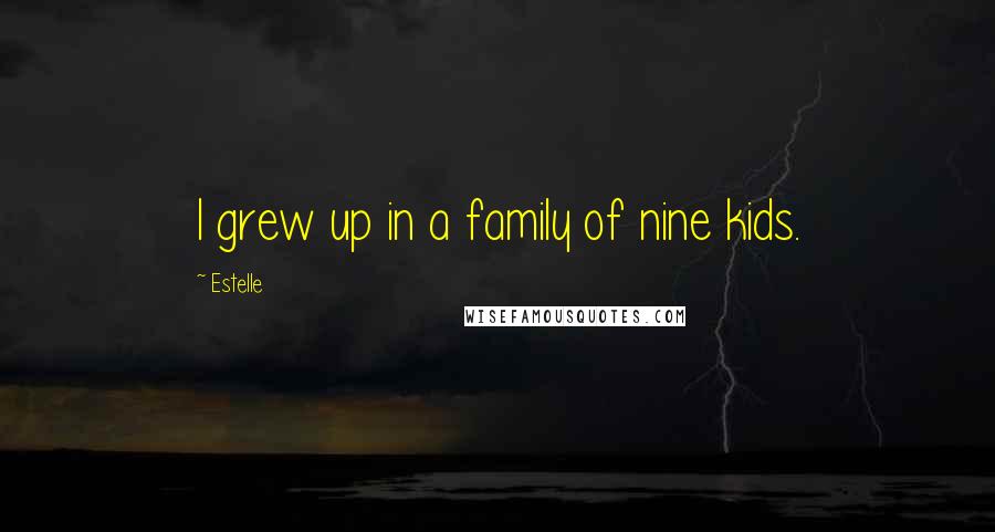 Estelle Quotes: I grew up in a family of nine kids.