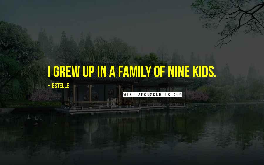 Estelle Quotes: I grew up in a family of nine kids.