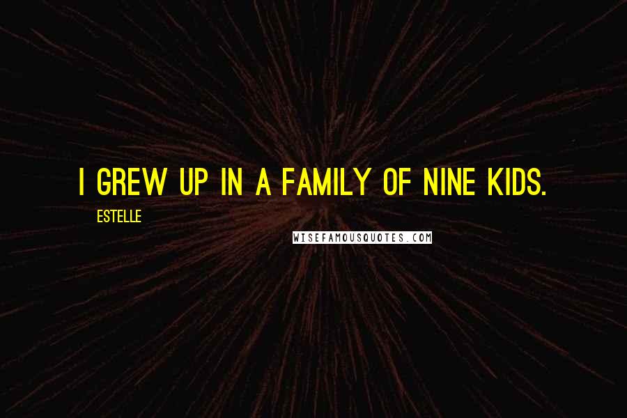 Estelle Quotes: I grew up in a family of nine kids.