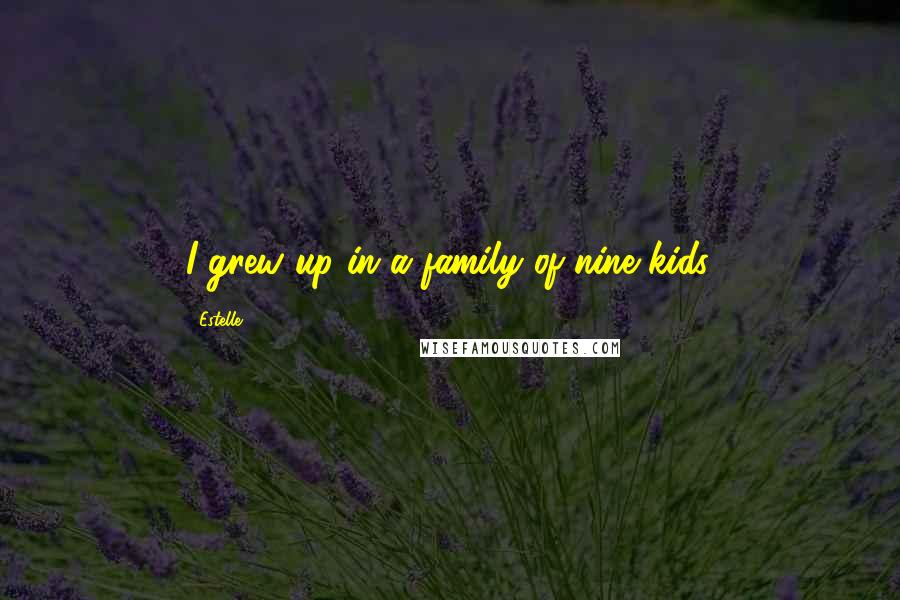 Estelle Quotes: I grew up in a family of nine kids.