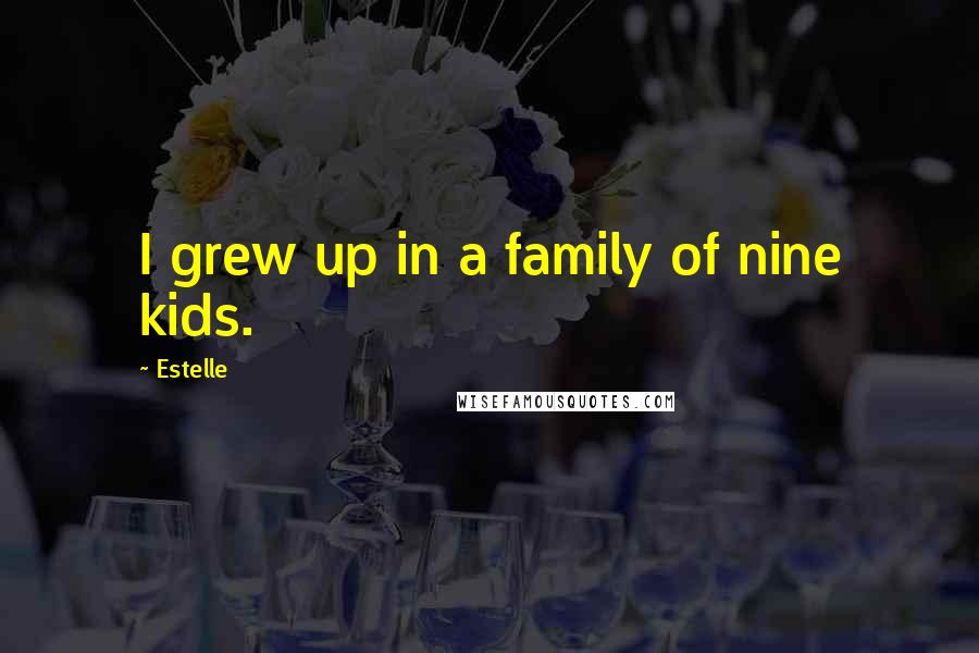 Estelle Quotes: I grew up in a family of nine kids.