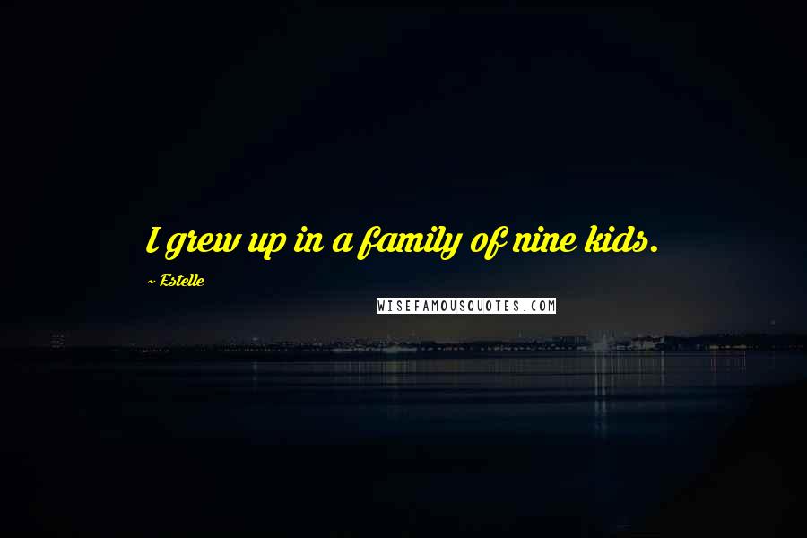 Estelle Quotes: I grew up in a family of nine kids.