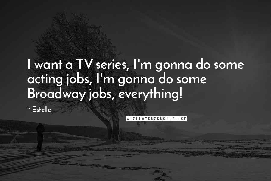 Estelle Quotes: I want a TV series, I'm gonna do some acting jobs, I'm gonna do some Broadway jobs, everything!