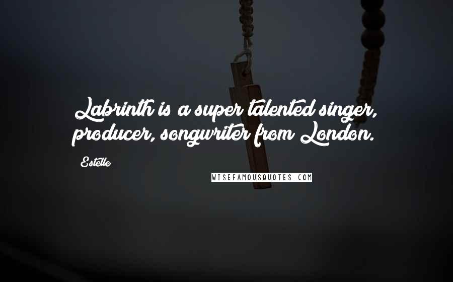 Estelle Quotes: Labrinth is a super talented singer, producer, songwriter from London.