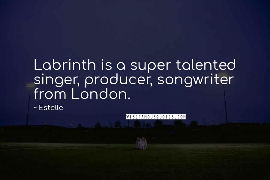 Estelle Quotes: Labrinth is a super talented singer, producer, songwriter from London.