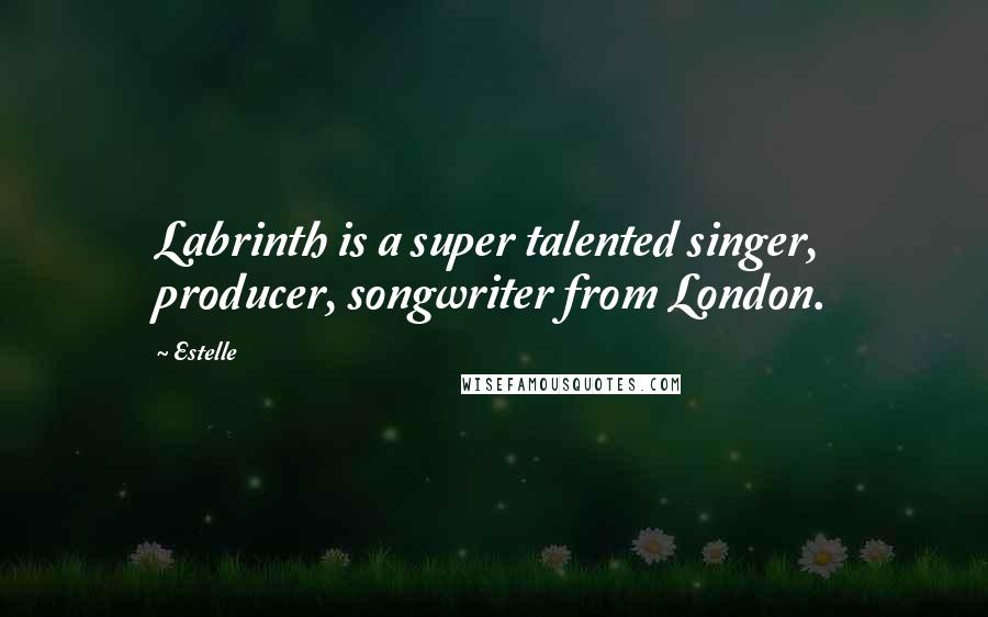 Estelle Quotes: Labrinth is a super talented singer, producer, songwriter from London.