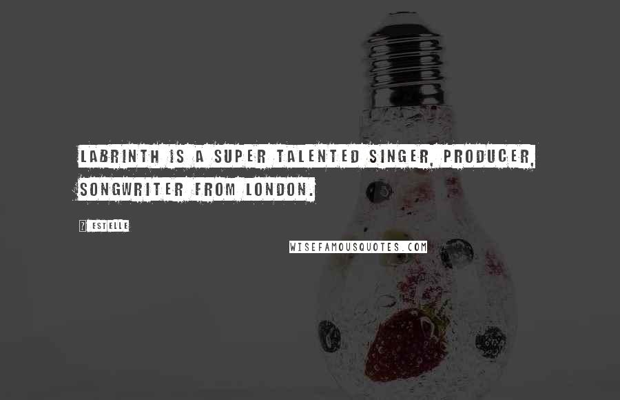 Estelle Quotes: Labrinth is a super talented singer, producer, songwriter from London.