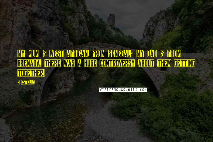 Estelle Quotes: My mum is West African, from Senegal; my dad is from Grenada. There was a huge controversy about them getting together.