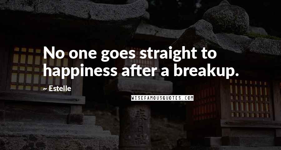 Estelle Quotes: No one goes straight to happiness after a breakup.