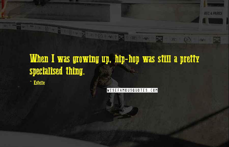 Estelle Quotes: When I was growing up, hip-hop was still a pretty specialised thing.
