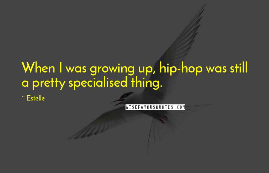 Estelle Quotes: When I was growing up, hip-hop was still a pretty specialised thing.