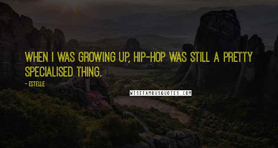 Estelle Quotes: When I was growing up, hip-hop was still a pretty specialised thing.