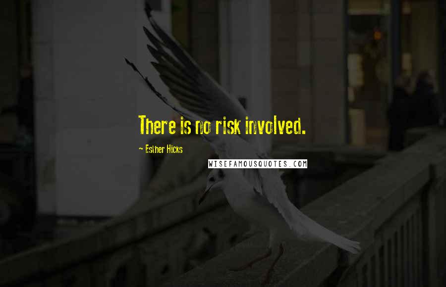 Esther Hicks Quotes: There is no risk involved.