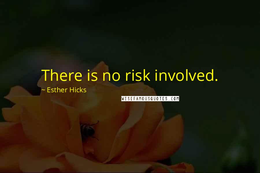 Esther Hicks Quotes: There is no risk involved.