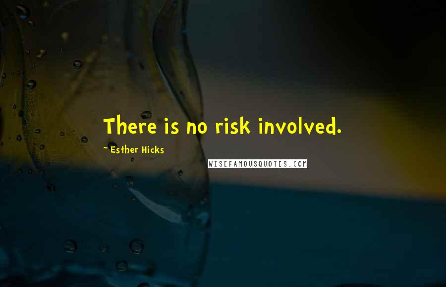 Esther Hicks Quotes: There is no risk involved.