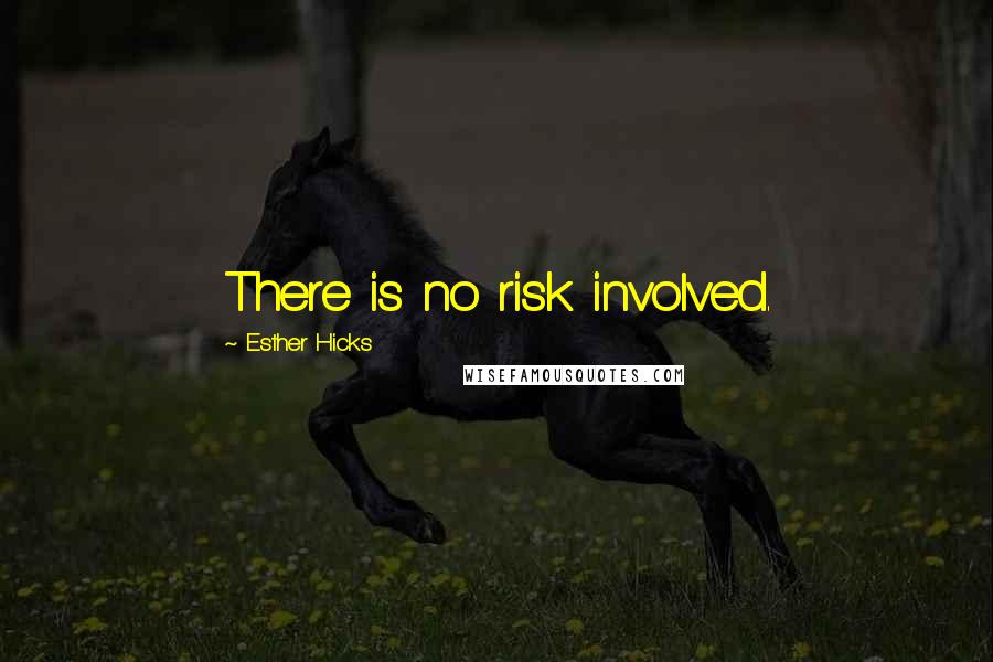 Esther Hicks Quotes: There is no risk involved.
