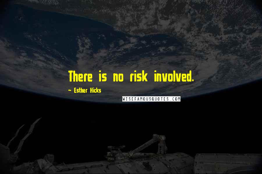 Esther Hicks Quotes: There is no risk involved.