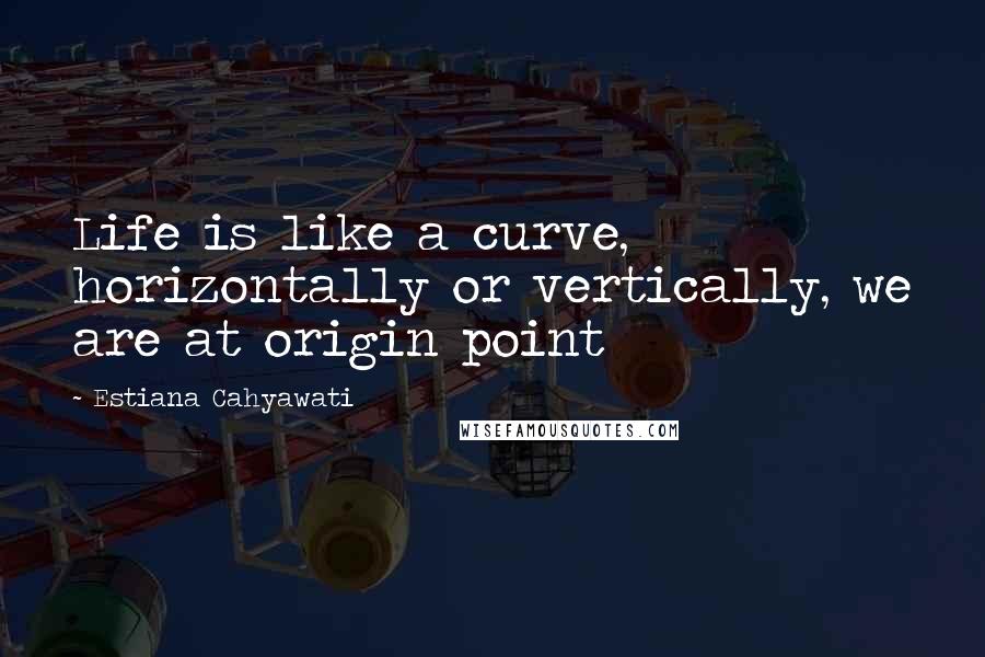 Estiana Cahyawati Quotes: Life is like a curve, horizontally or vertically, we are at origin point
