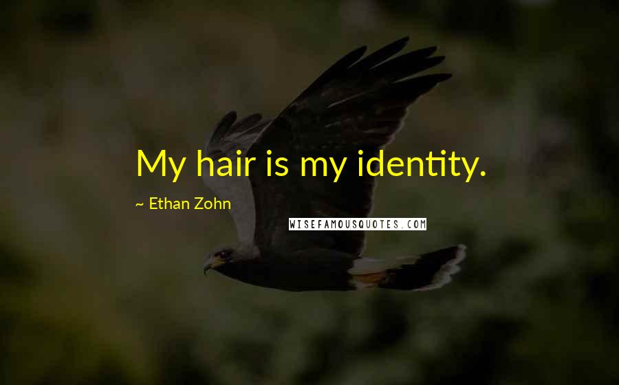 Ethan Zohn Quotes: My hair is my identity.