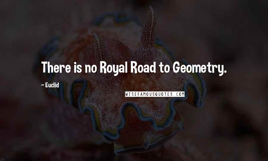 Euclid Quotes: There is no Royal Road to Geometry.