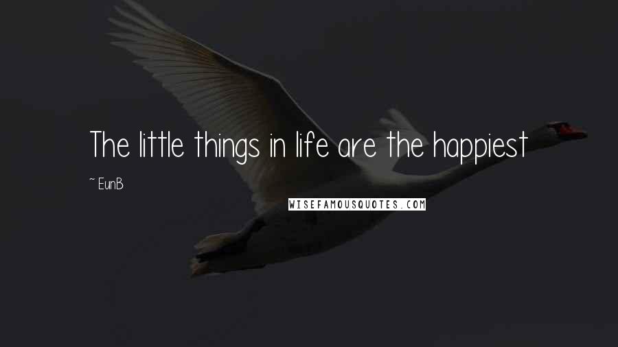 EunB Quotes: The little things in life are the happiest