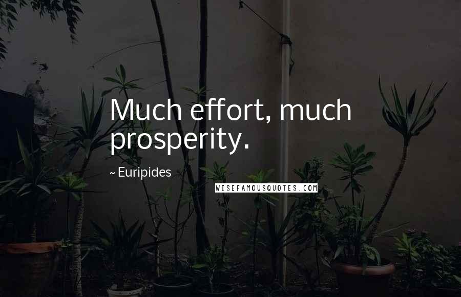 Euripides Quotes: Much effort, much prosperity.