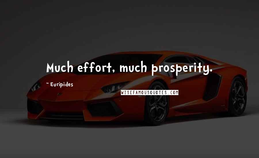 Euripides Quotes: Much effort, much prosperity.