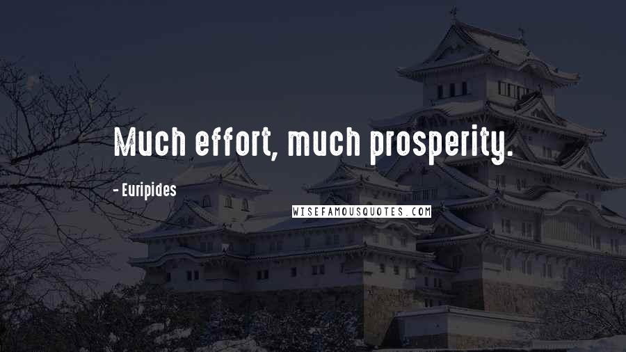 Euripides Quotes: Much effort, much prosperity.