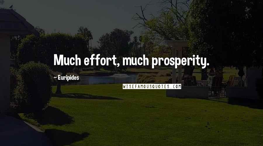 Euripides Quotes: Much effort, much prosperity.