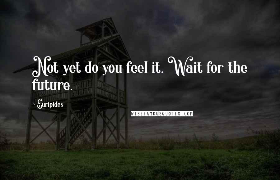 Euripides Quotes: Not yet do you feel it. Wait for the future.