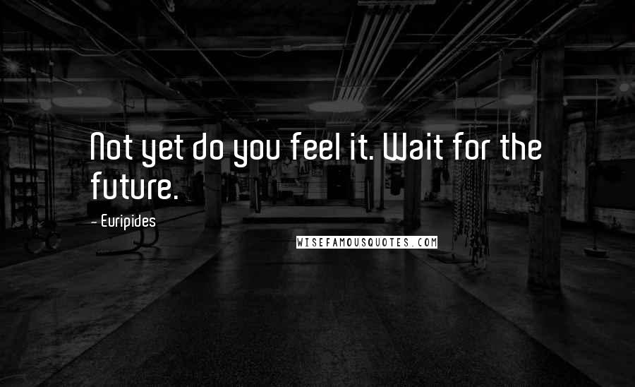 Euripides Quotes: Not yet do you feel it. Wait for the future.